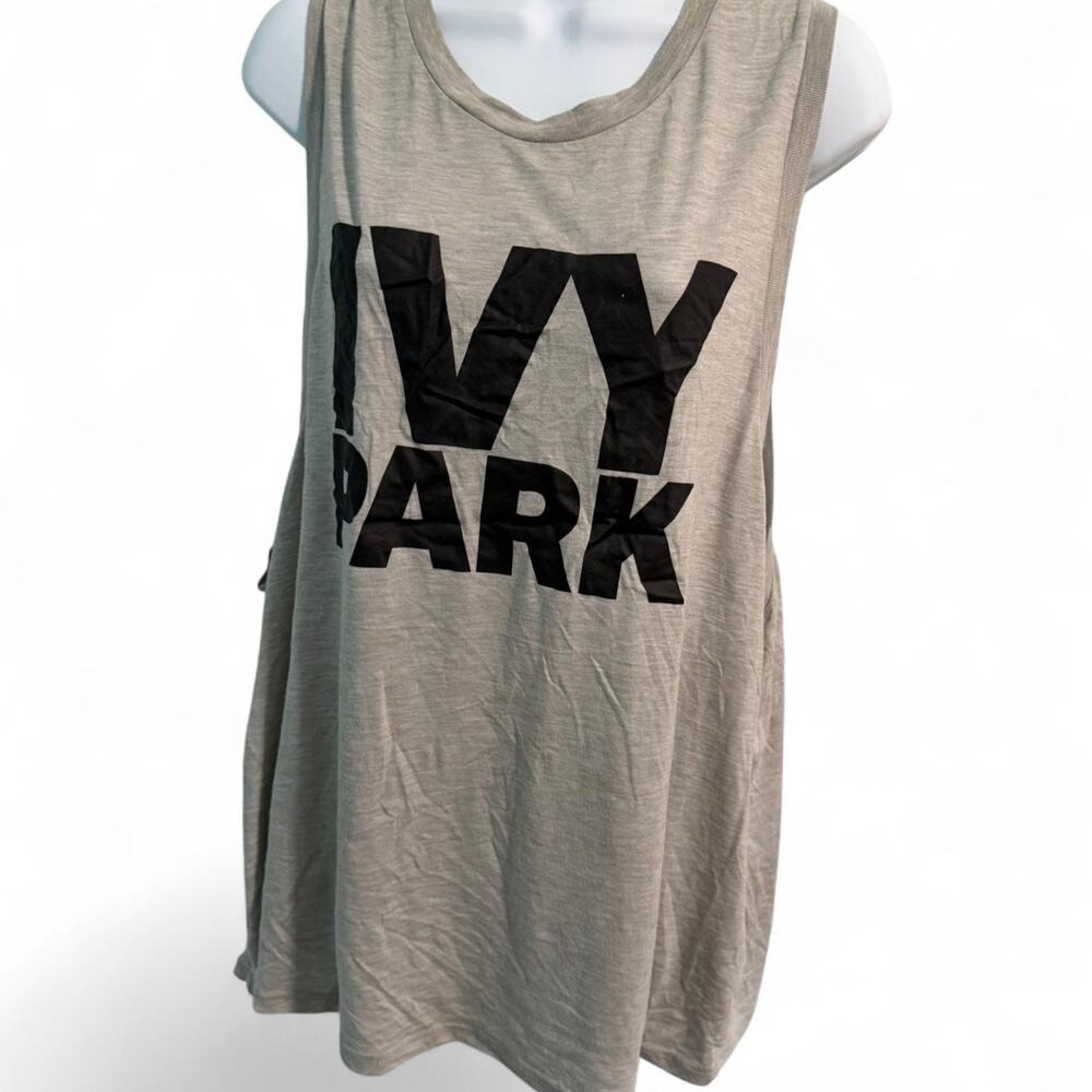 Ivy Park Original Black and Grey Tank Top - Size XL